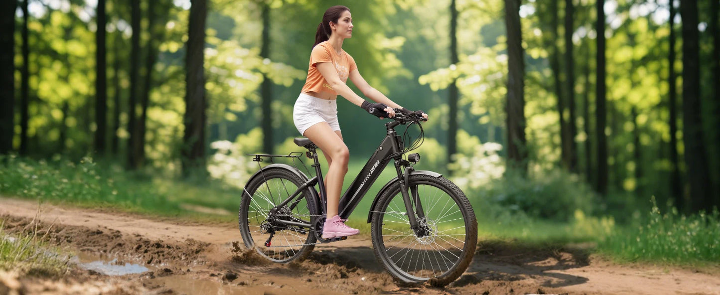 1000W Peak Electric Bike for Adult,26" Tires 50Miles Range Commuting Ebike,Removable,20MPH,7-Speed