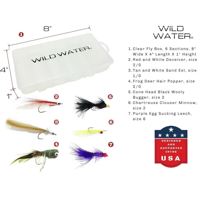 Wild Water Fly Fishing 9 Foot, 4-Piece, 9/10 Weight Fly Rod Complete Fly Fishing Rod and Reel