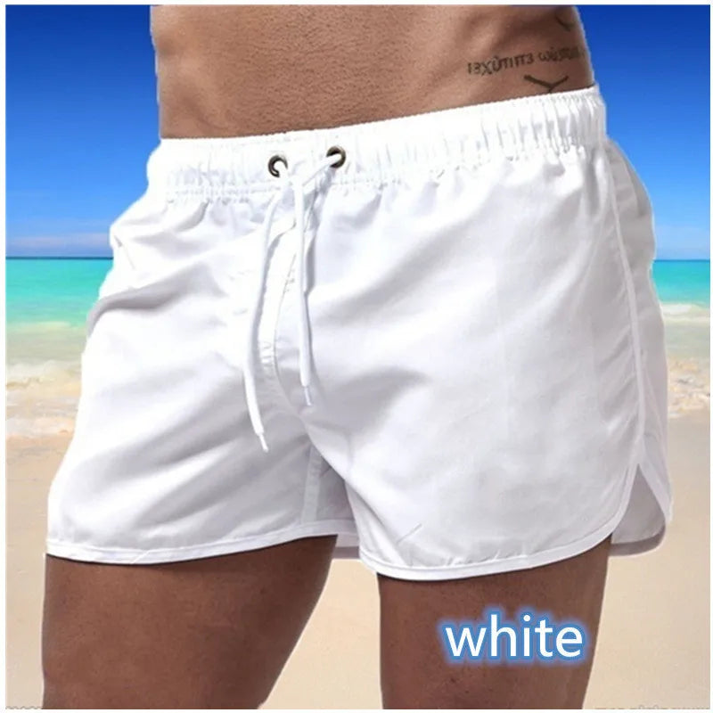 2025 New Summer Men's Brand Beachwear Sexy Swim Trunks Low Waist Breathable Beach Wear Surf