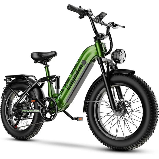 Adult E-Bike 1500W, 48V 20/60Ah Remove Battery, 80 Miles Range, 30MPH, 20'' Fat Tires, UL Certified
