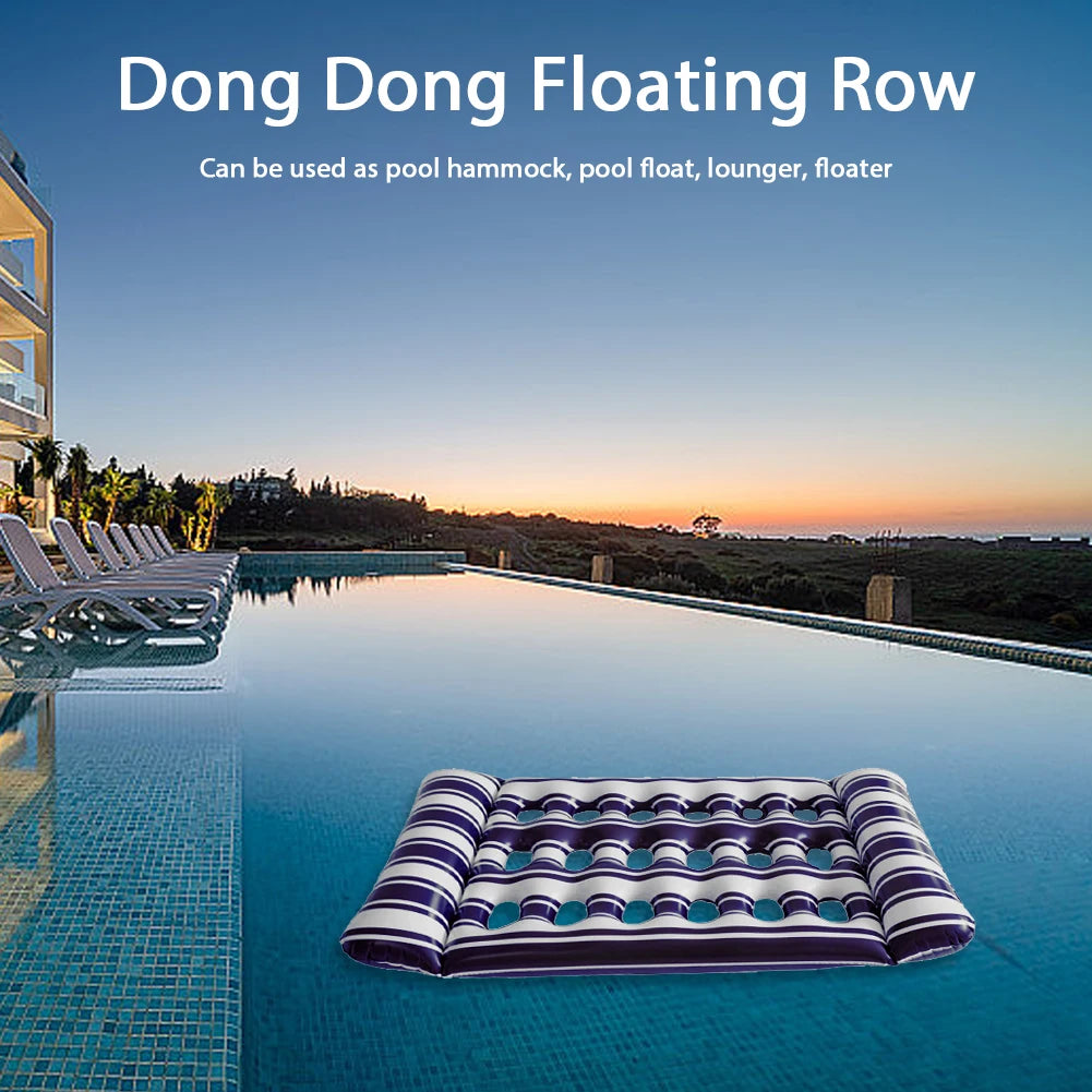 1-2PCS Inflatable Floating Bed Portable Water Sleeping Bed Foldable Swimming Pool Air Mattress Party
