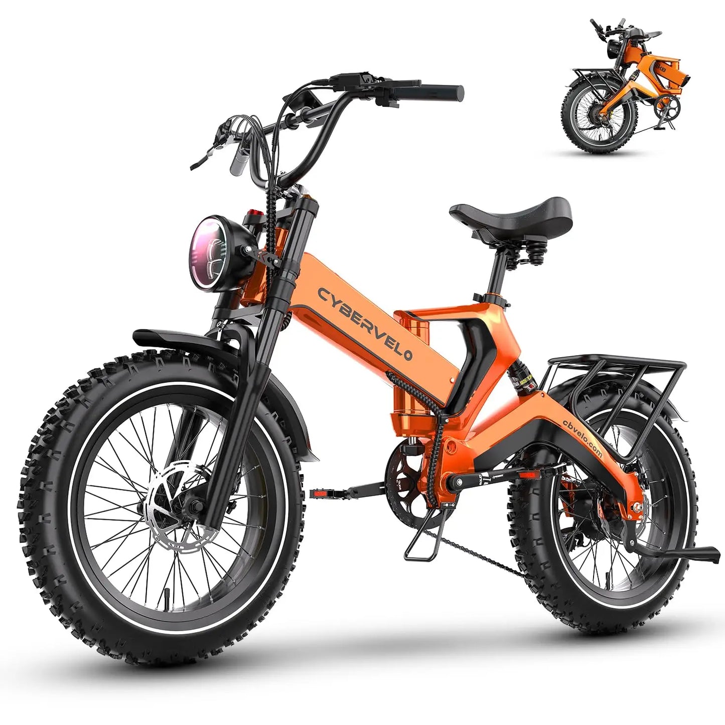 EK6 Peak 2000W Folding E-Bike, Adults, 35MPH 100Miles, 48V 25Ah Removable Battery,20"x4.0 Fat Tire