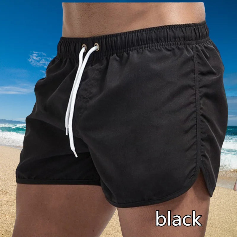 2025 New Summer Men's Brand Beachwear Sexy Swim Trunks Low Waist Breathable Beach Wear Surf