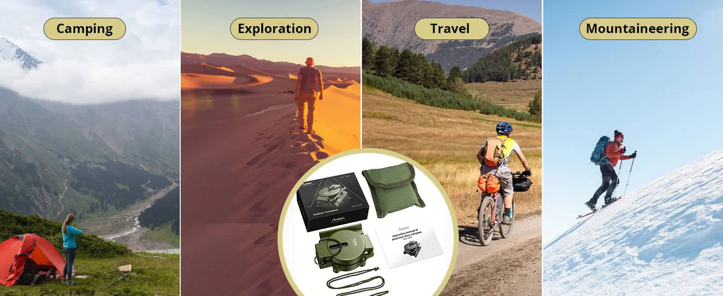 Compass, Clinometer, Strong Magnetic Intensity 3000 Gauss Professional Military Compass Waterproof
