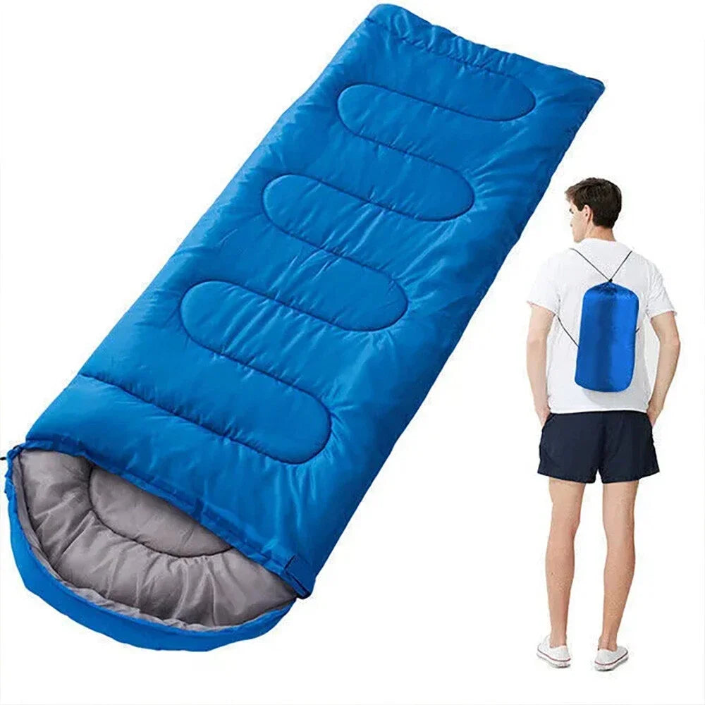 4Season Outdoor Camping Emergency Sleeping Bag WaterproofHooded Sleeping Bag Travel Gear Rest Cover