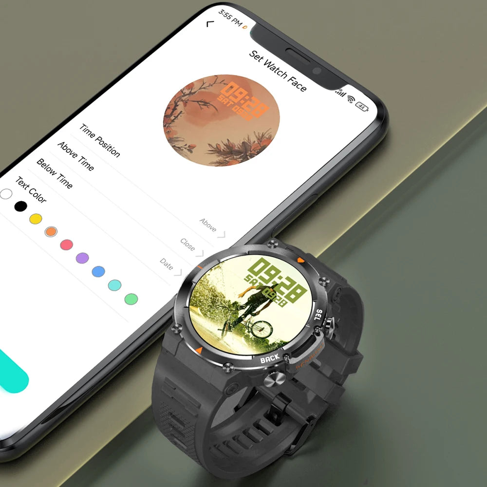 MAX18 Smart Watch AMOLED Screen AI GPT Bluetooth Call 410mAh Big Battery Fitness Tracker Men' Sport