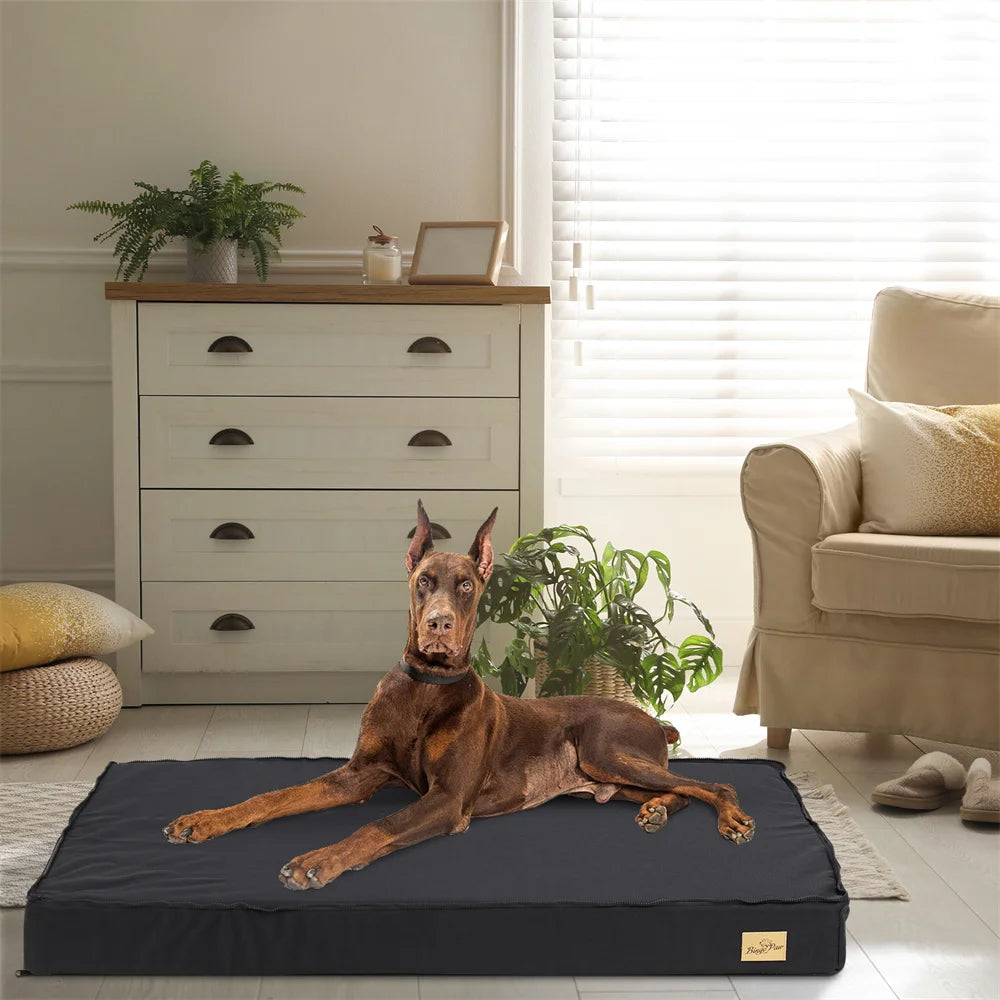 Large Orthopaedic Waterproof Cushion Pet Mattress 2 In 1 Pet Dog Crate Bed with Removable Cover