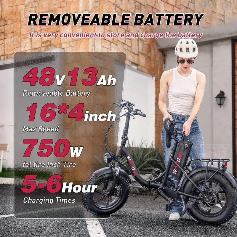 S14/S16 Electric Bike for Adults, Max 19/22 MPH Speed & 28/50 Miles Range (PAS), 500W/750W Peak