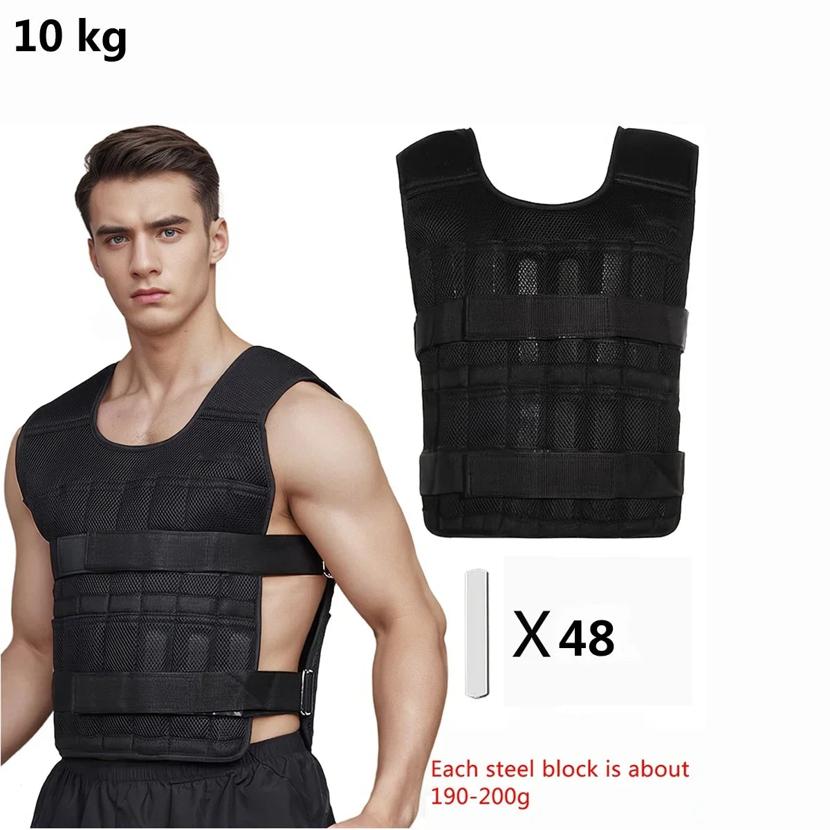 Adjustable Weight Vest, Ankle Weights, Wrist Weights, Running Weights Strength Training Equipment