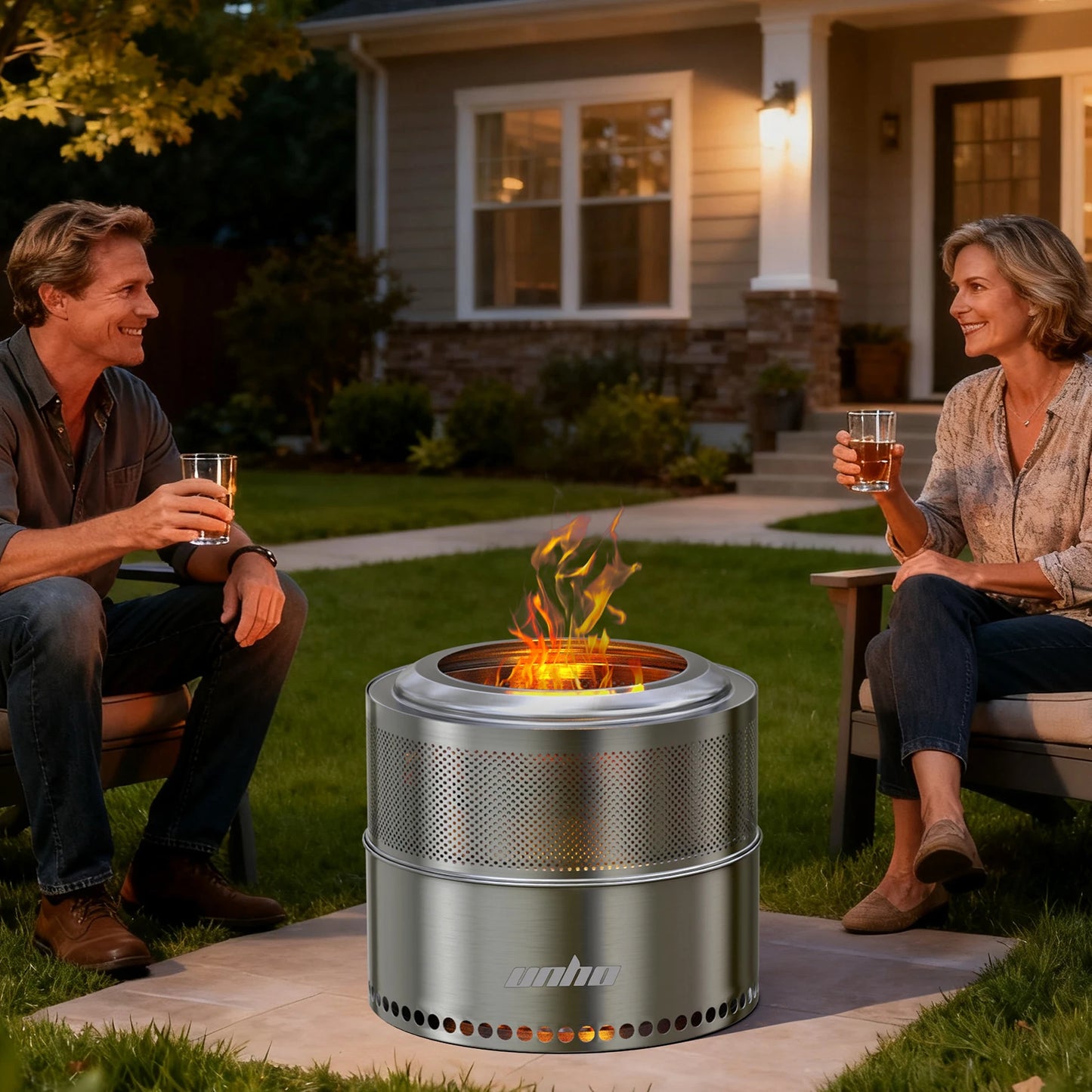 Wood Burning Firepit,Large Stainless Steel Smokeless,Carry Bag,Outdoor Camping Firewood Burner Stove