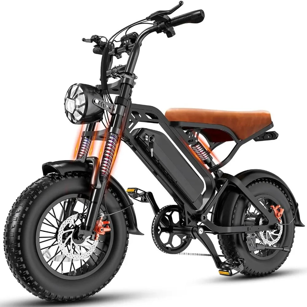 E-Bike Adults: 1200W Peak Power,28MPH, 48V 18Ah Removable Battery, 35-Mile Range, 500LBS Load