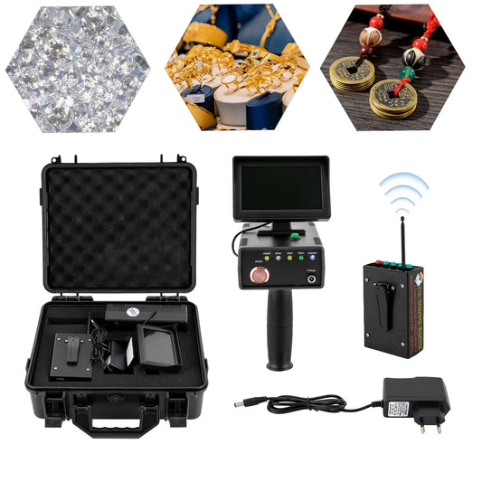 Metal Detector 3D LED Display Gold Finder Underground 30m Treasure Scanner Silver Copper Diamond