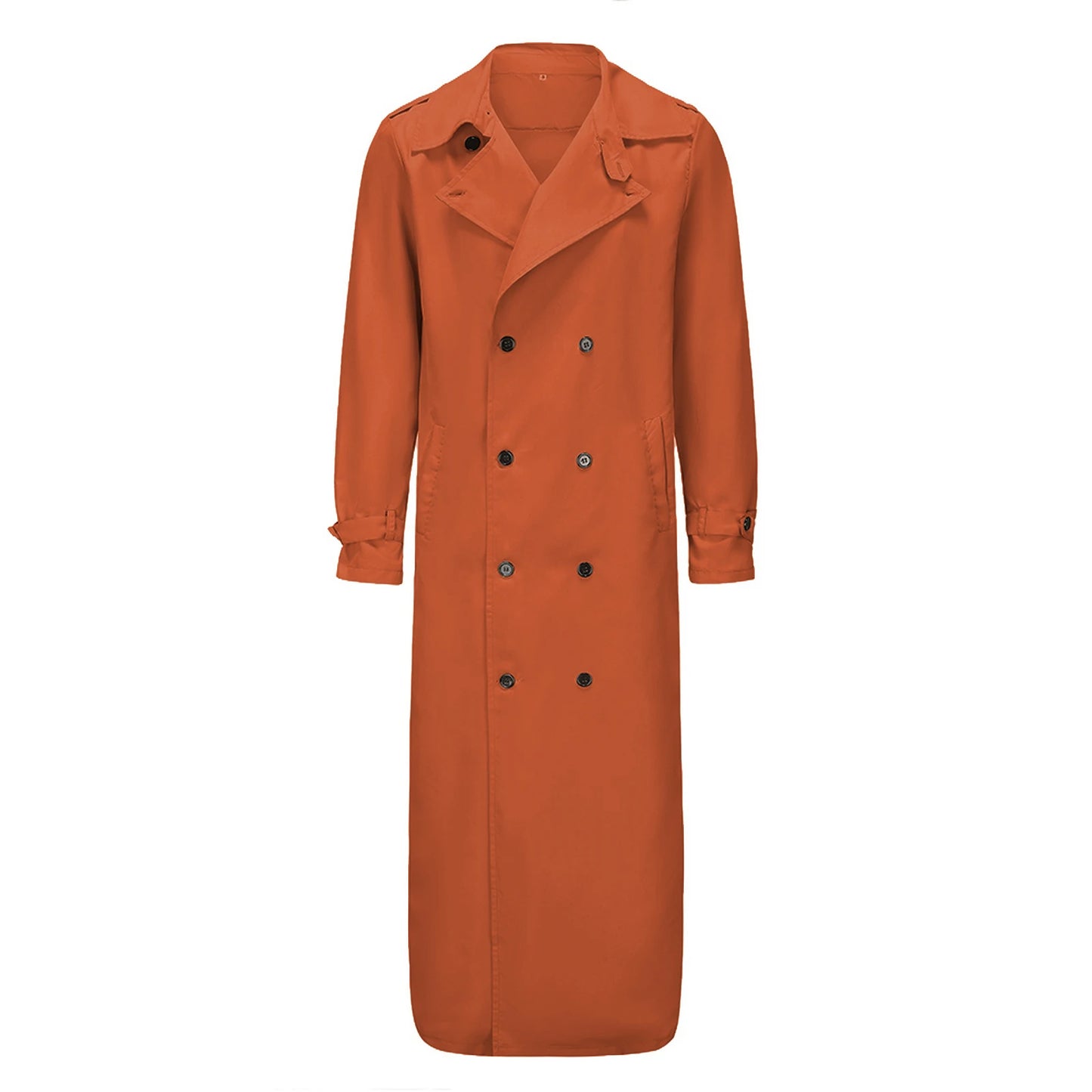 Men s Classic Wool Blend Trench Coat, Removable Belt, Notched Lapel Collar Warm Winter Overcoat