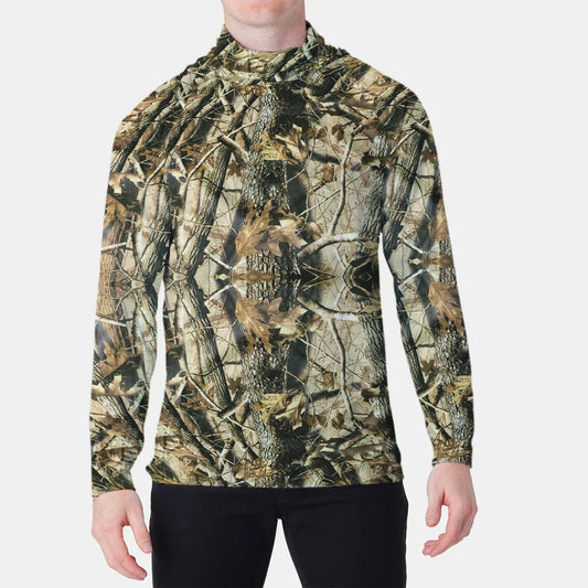Fishing Hoodie Shirt Men Long Sleeve Sun Protection Hunting  Fish Gear Beach Tops Wear
