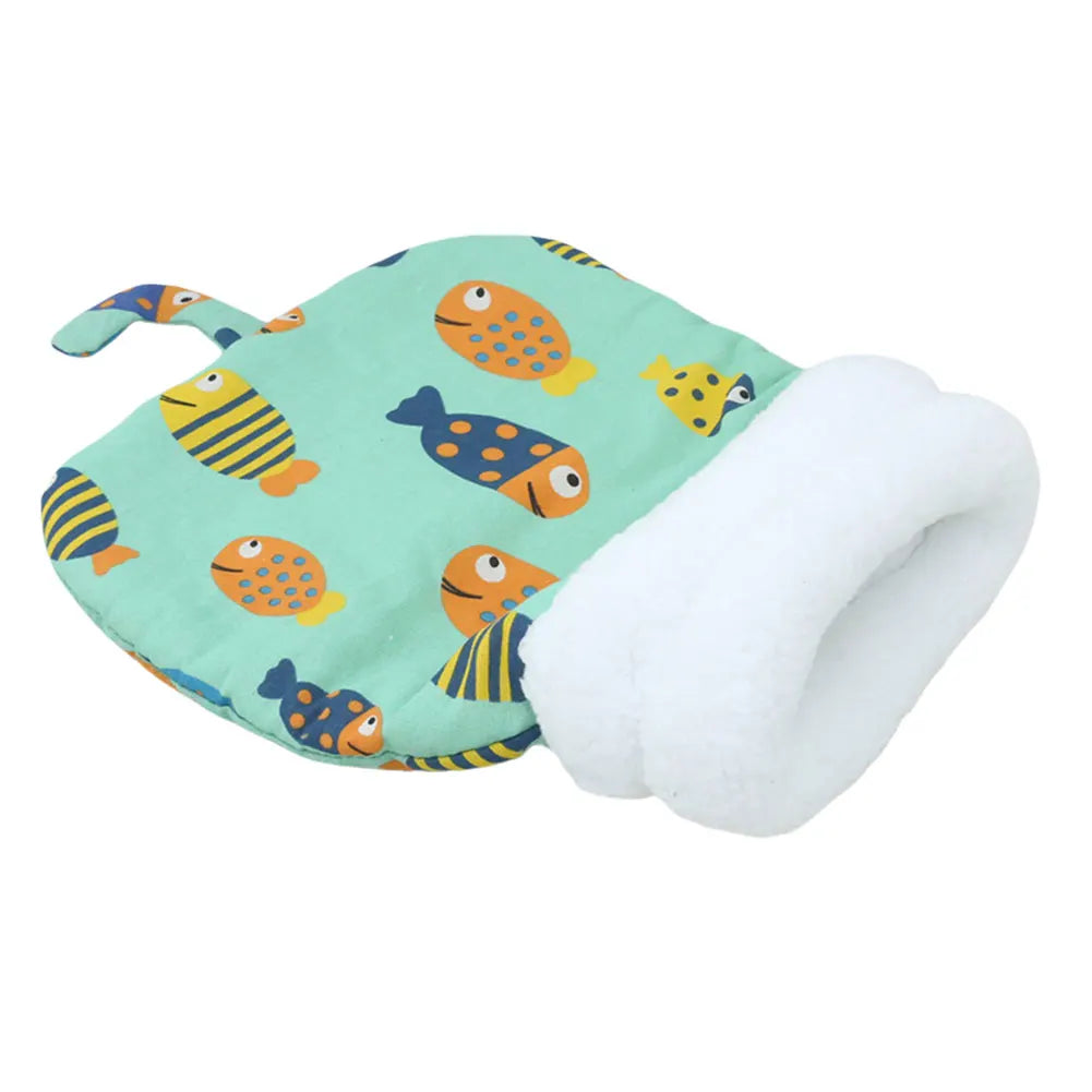 Cute Cartoon Cat Sleeping Bag Soft Plush Bed Funny TunnelNest WarmPuppy and Kitten