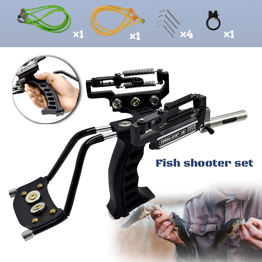 Professional Slingshot Metal Laser Fishing Hunting Catapult High Duty Powerful Sling Shot Arrow Rest