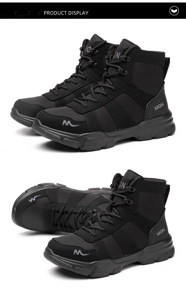 Boots Indestructible Safety Men Steel Toe  Puncture-Proof Sneakers; Women Non Slip Work Shoes