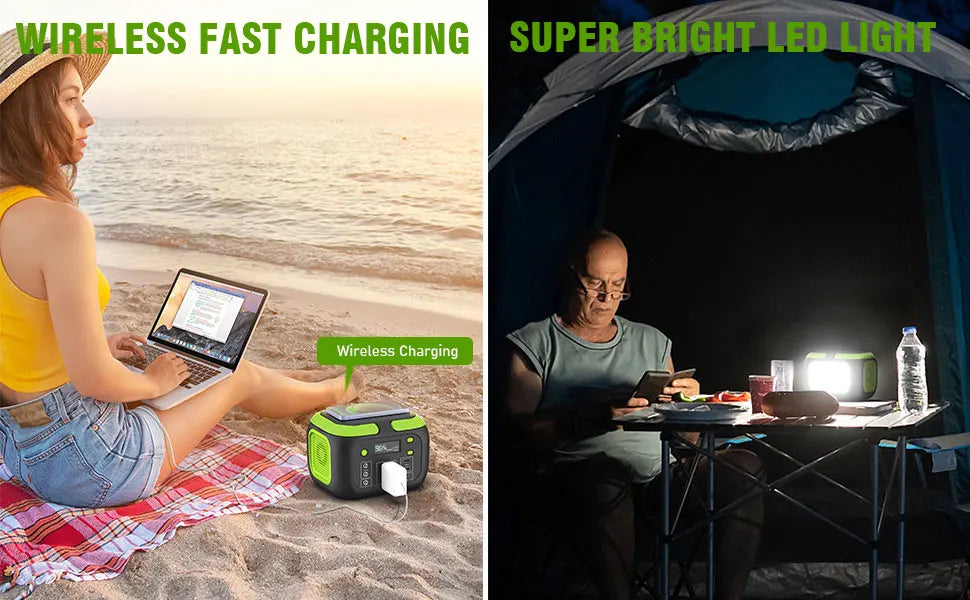 200W Portable Power Station 155Wh Solar Generator 42000mAh Power Bank with AC Outlet 110V, DC, USB