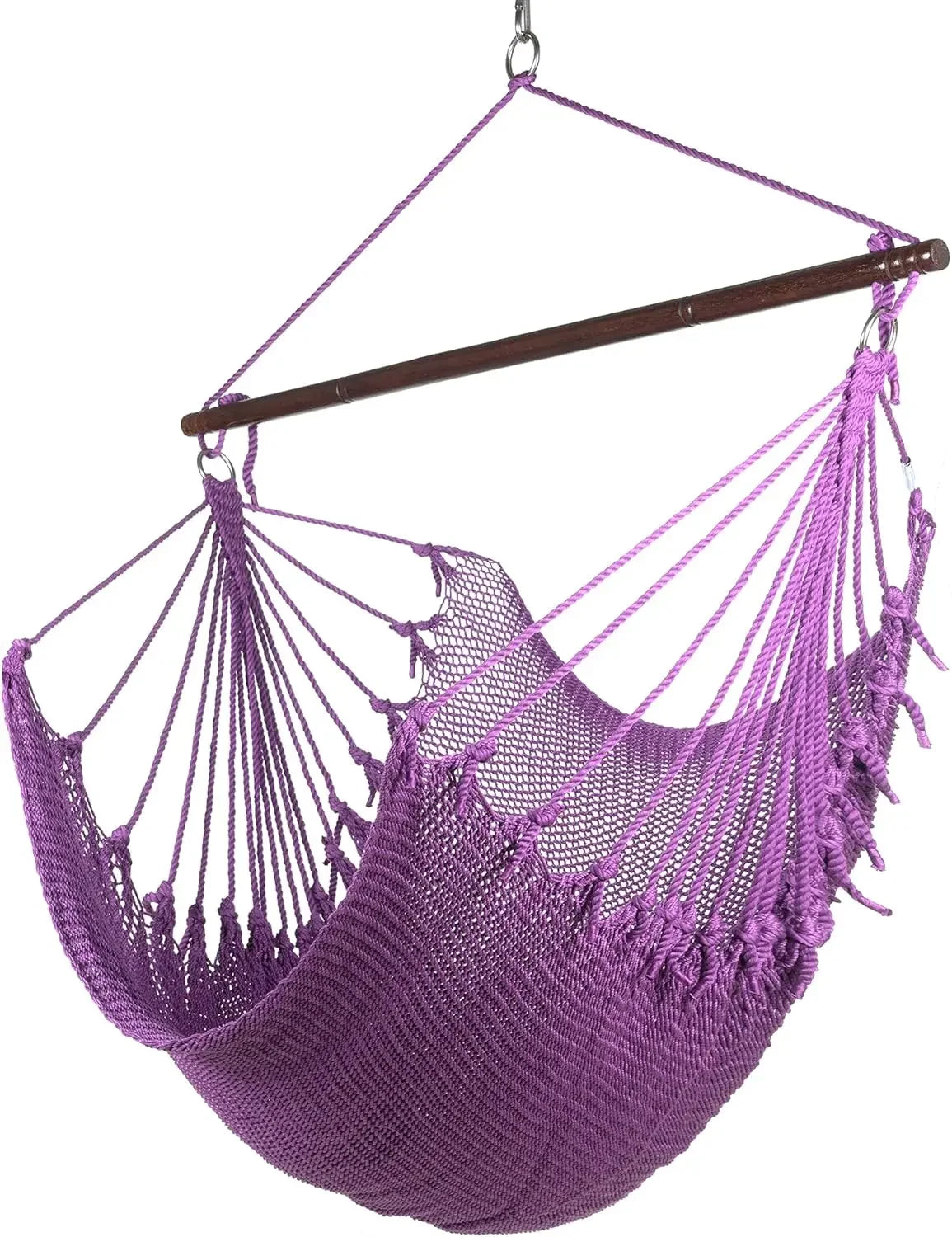 Jumbo Caribbean Hammock Chair with Footrest - 55 inch - Soft-Spun Polyester