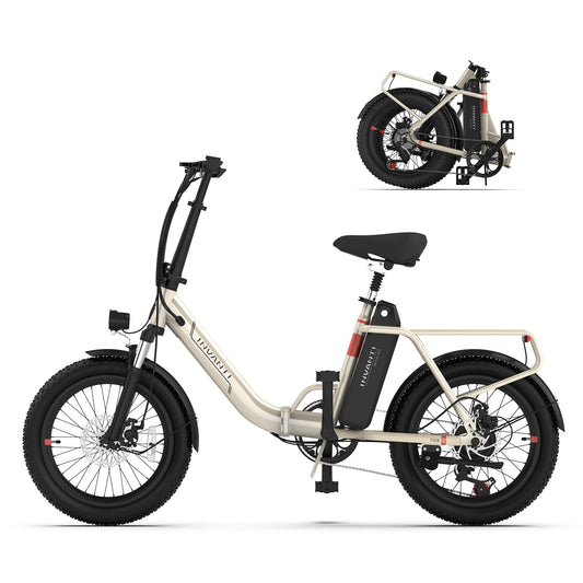 IDE2 20" Folding Electric Bike 500W Motor 48V 10.4Ah Battery