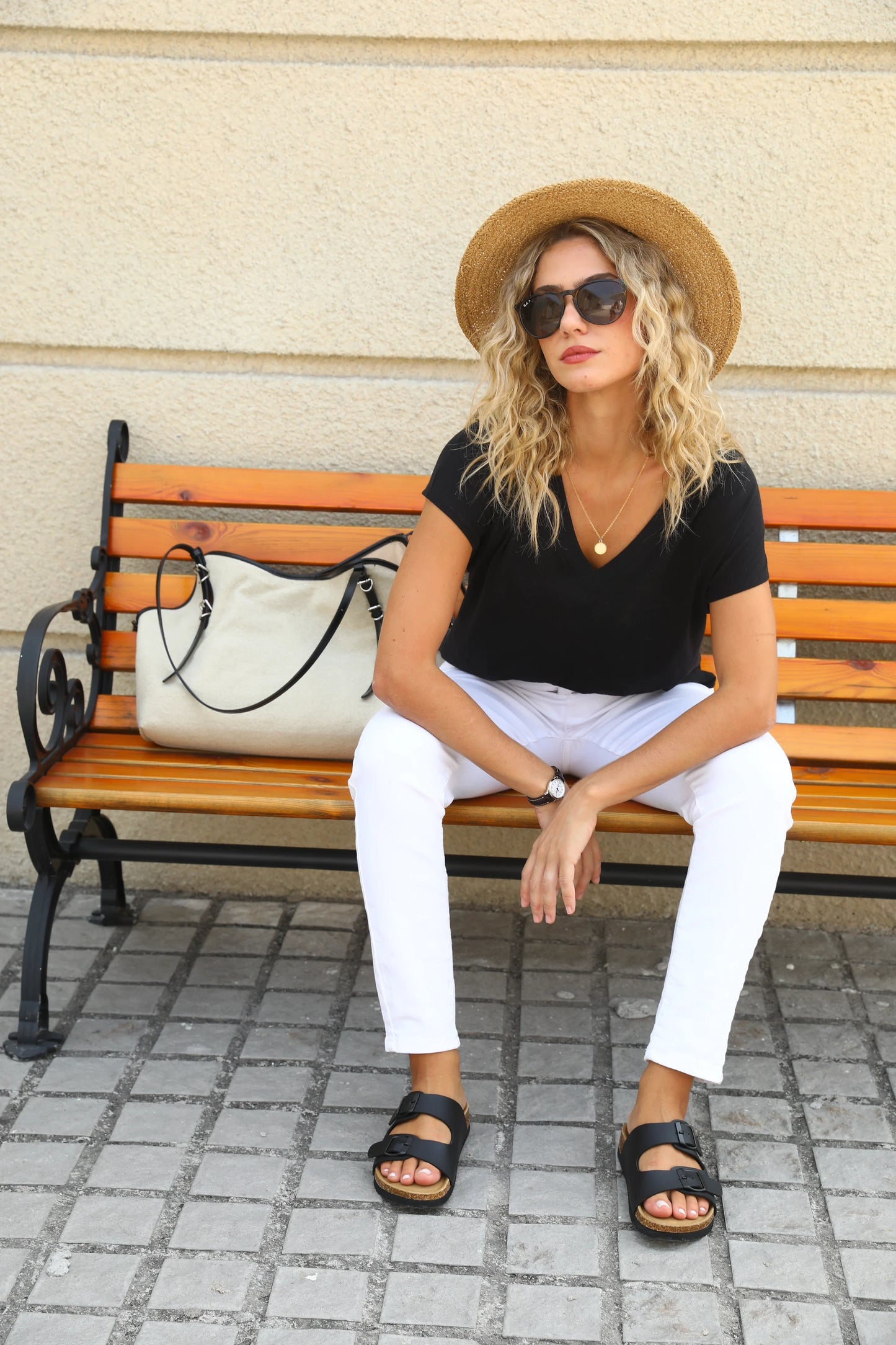 Leather Birkenstocks Cork Flip-flops, women  Muller Slippers Fashion Casual Beach Sandals