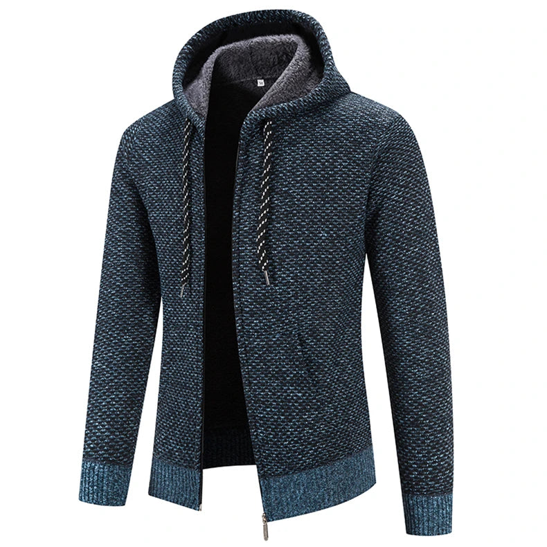 Male Knitted Casual Jackets, Hood Men's Sweater Coat Y2K Baseball Jumpers Jersey Top Clothing