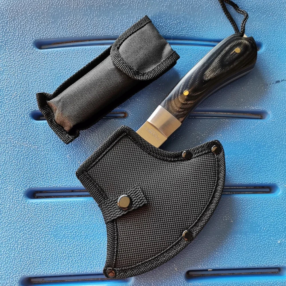 Stainless Steel Axe & Folding Knife Combo Set: High-Performance Outdoor Adventures, Camping & Hiking