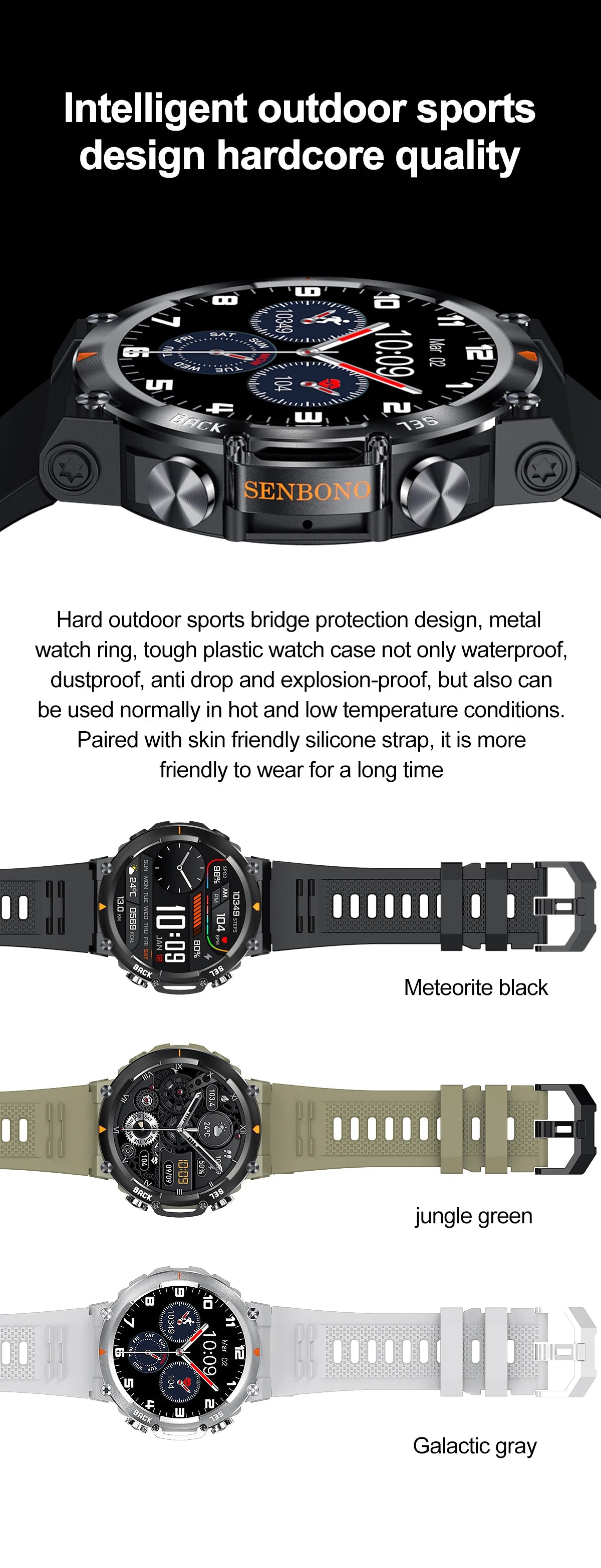 MAX18 Smart Watch AMOLED Screen AI GPT Bluetooth Call 410mAh Big Battery Fitness Tracker Men' Sport