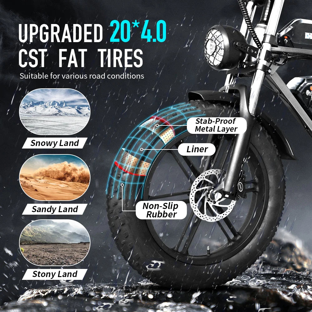 QS7 Max Electric Bicycle 2000W Brushless Motors MTB 48V 35AH Lithium Battery Speed 50Km/h Off Road