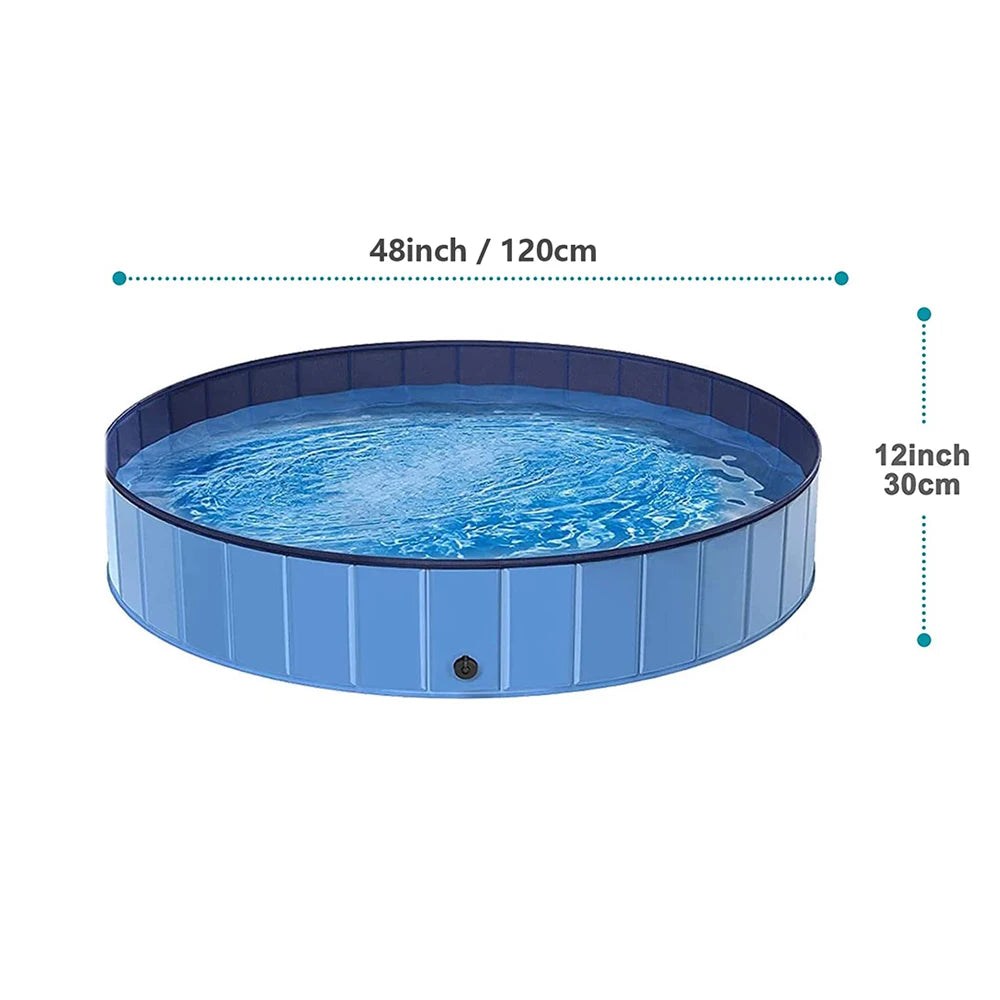 Dog Swimming Pool & Pool Cover Portable Plastic Grooming Tub scratch Resistance