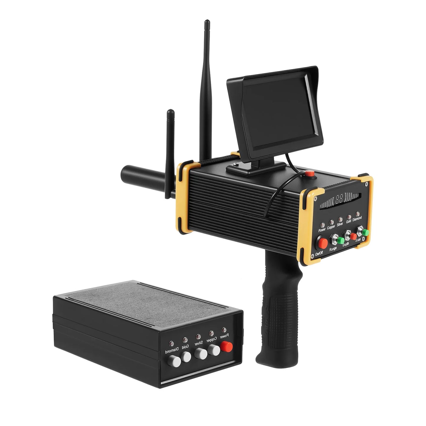 16m Depth 900m Range Metal,Gold Finder Undergrnd,W/ High Definition LCD Display,Auto Rotation Search