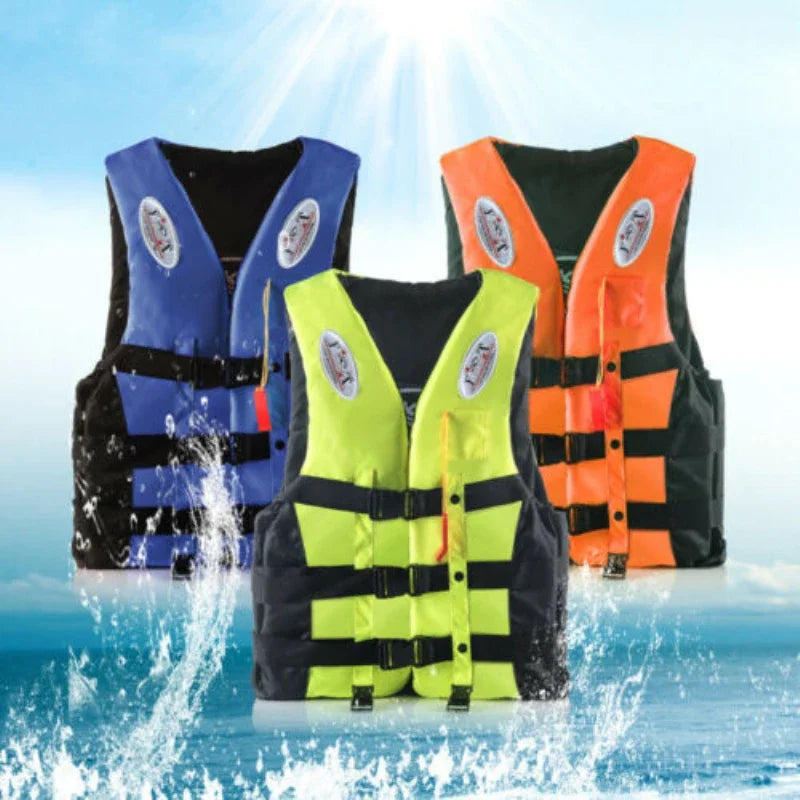 Adult Children Life Jacket High Quality Safety Vest Polyester Swimming Boating Surfing Sailing