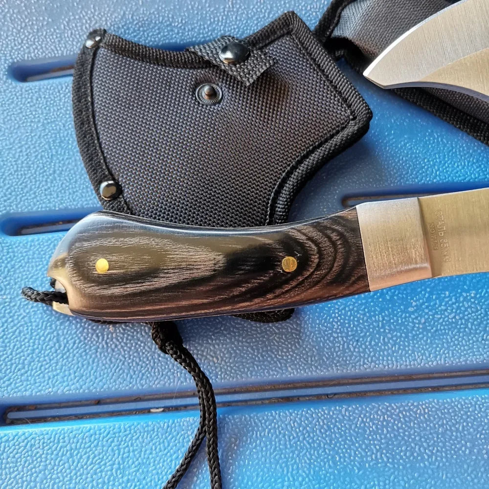Stainless Steel Axe & Folding Knife Combo Set: High-Performance Outdoor Adventures, Camping & Hiking