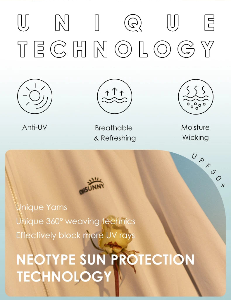 Sunscreen Jackets Women UV Protection Clothing UPF50+ Hoodie Breathable Coats, Running Cycling