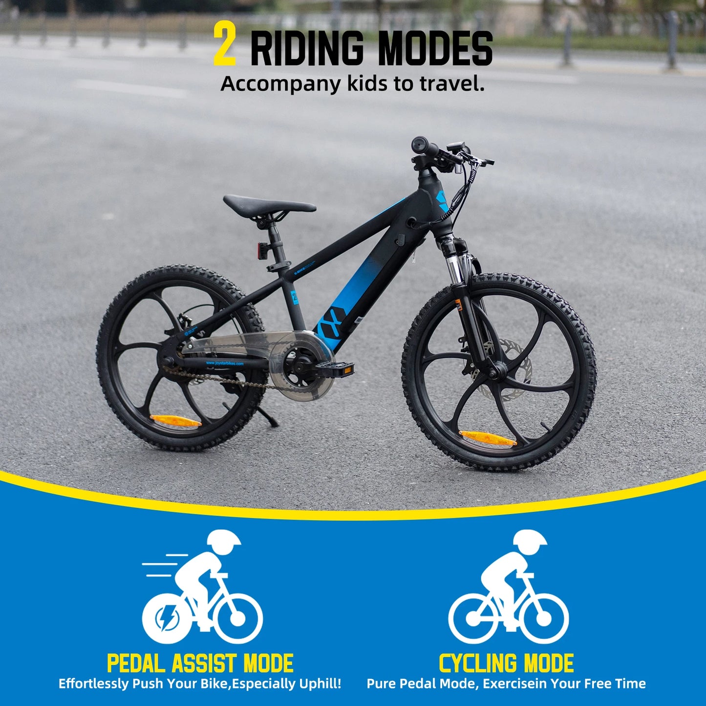 Electric Bike,  Kids Teens Ages 7+, 250W Motor, 15 Miles 15MPH Electric Mountain Bicycle Safe Mini