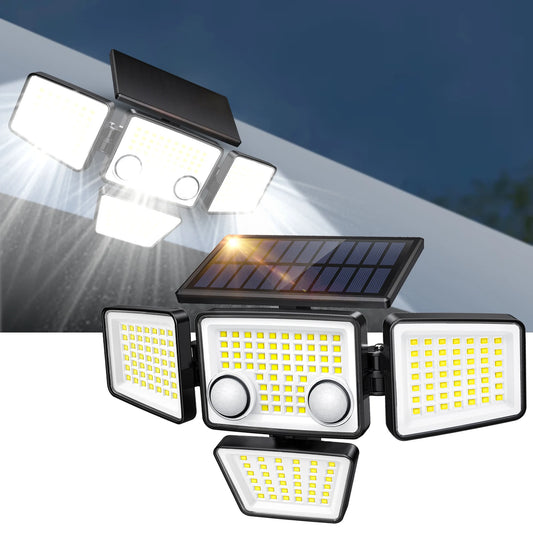 Solar Outdoor Lights - 3000LM 188 LED Motion Sensor Lights Security Lights for Backyard Patio