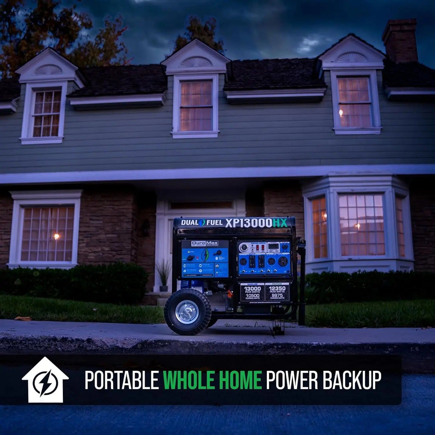13000W Dual Fuel Portable Generator/GAS & PROPANE, Electric Start, Whole Home Backup, RV, N0T SOLAR