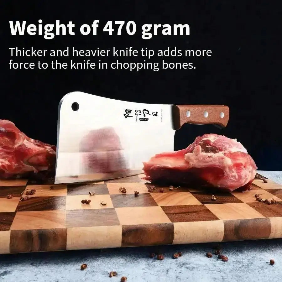 Heavy-Duty Butcher's Bone Cutting Knife-Thick Blade efortless Chopping, Professional-Grade Quality