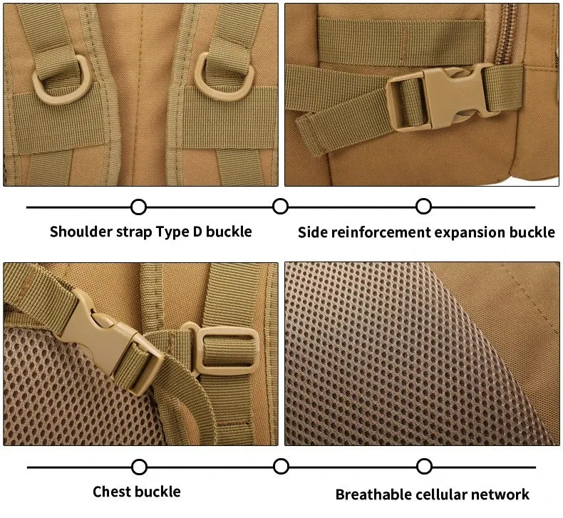 35L tactical backpack survival hiking backpack cycling backpack fishing backpack suitable for travel camping and outdoor sports