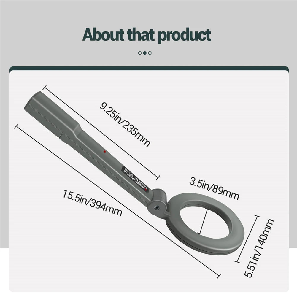 Metal Detect DM3004A Handheld Adjust Portable Tracker Pinpointer Alarm Sensitive Search Coil Metal
