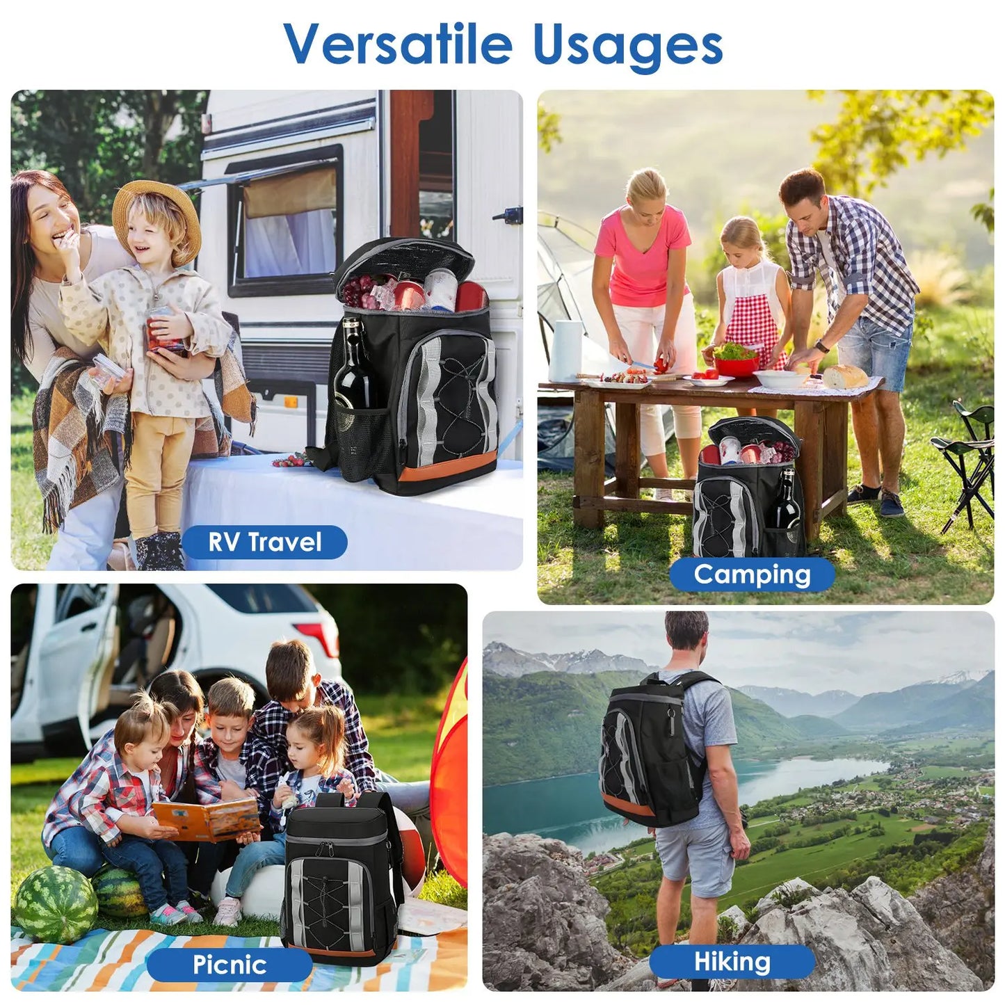 Cooler Backpack Waterproof Lunch Leakproof  Lightweight for Men Women for Picnic Camping Hiking
