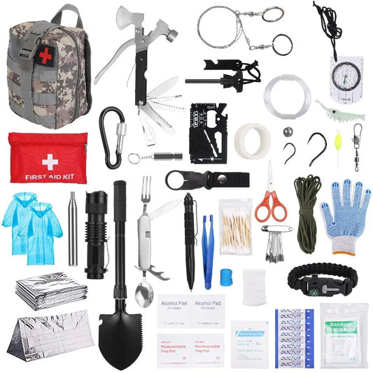 125Pcs Survival Kits Professional Emergency Survival Gear Tactical First Aid Kit Supplies Camp-iking