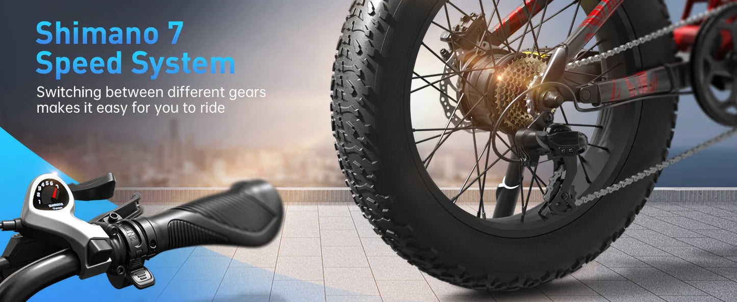PUCKIPUPPY Corgi E-Bike Mountain20'' Fat Tire 960W 48V 20Ah Full Suspension, 2-Year Warranty