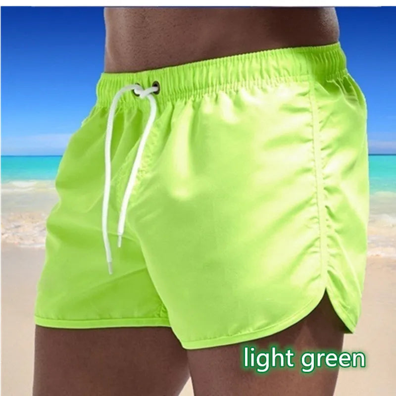 2025 New Summer Men's Brand Beachwear Sexy Swim Trunks Low Waist Breathable Beach Wear Surf