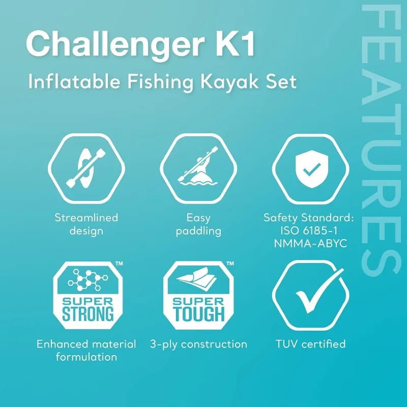 nflatable Kayak Series: Includes Deluxe 86in Kayak Paddles and High-Output Pump Strong PVC