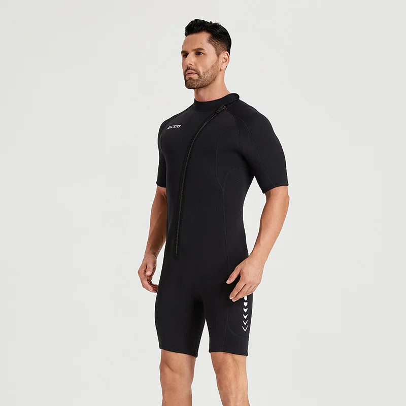 Oulylan 3MM Neoprene Wetsuit Keep Warm Swimsuit Scuba Suit Short Sleeve,men-women Surfing Snorkelin