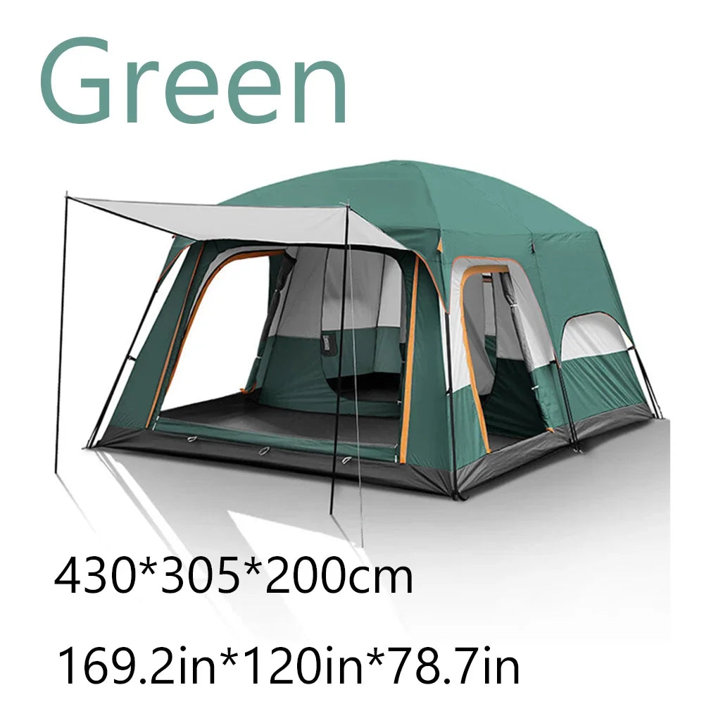 Large Family Tent 8-12 Person 2 Room Windproof, Sun Protection bug Net, Instant ,4 Season