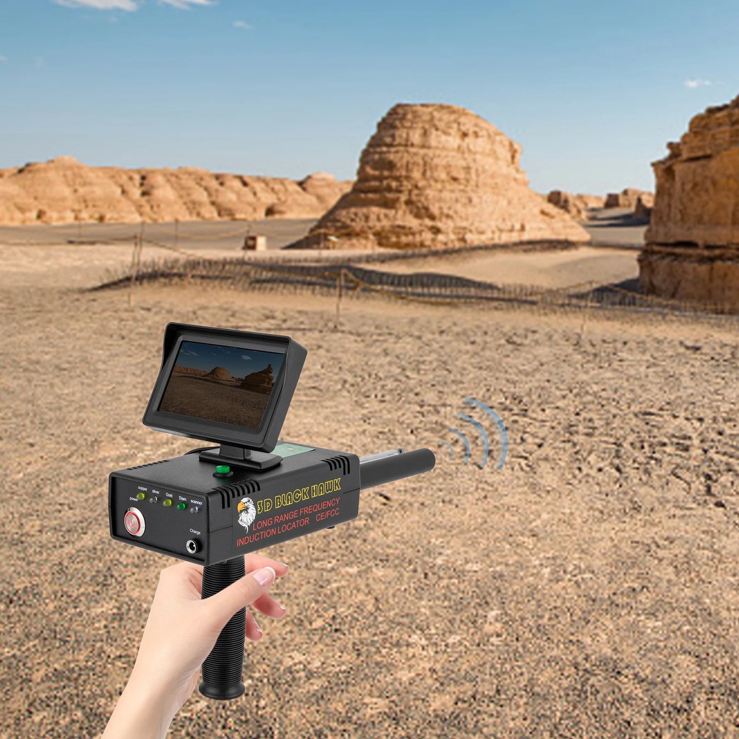 Metal Detector 3D LED Display Gold Finder Underground 30m Treasure Scanner Silver Copper Diamond