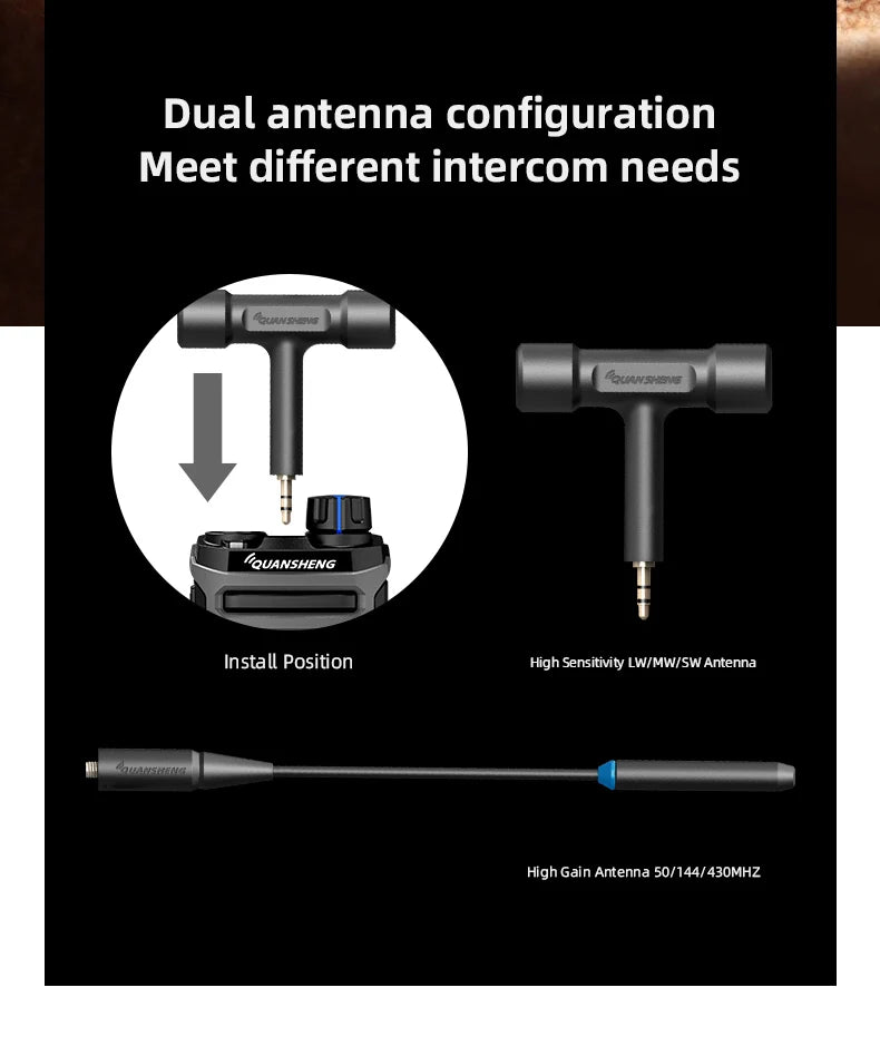 10W VHF/UHF Dual Band Radio 999CH CTCSS/DCS IP55 2500mAh Type-C NOAA Weather Alarm CE