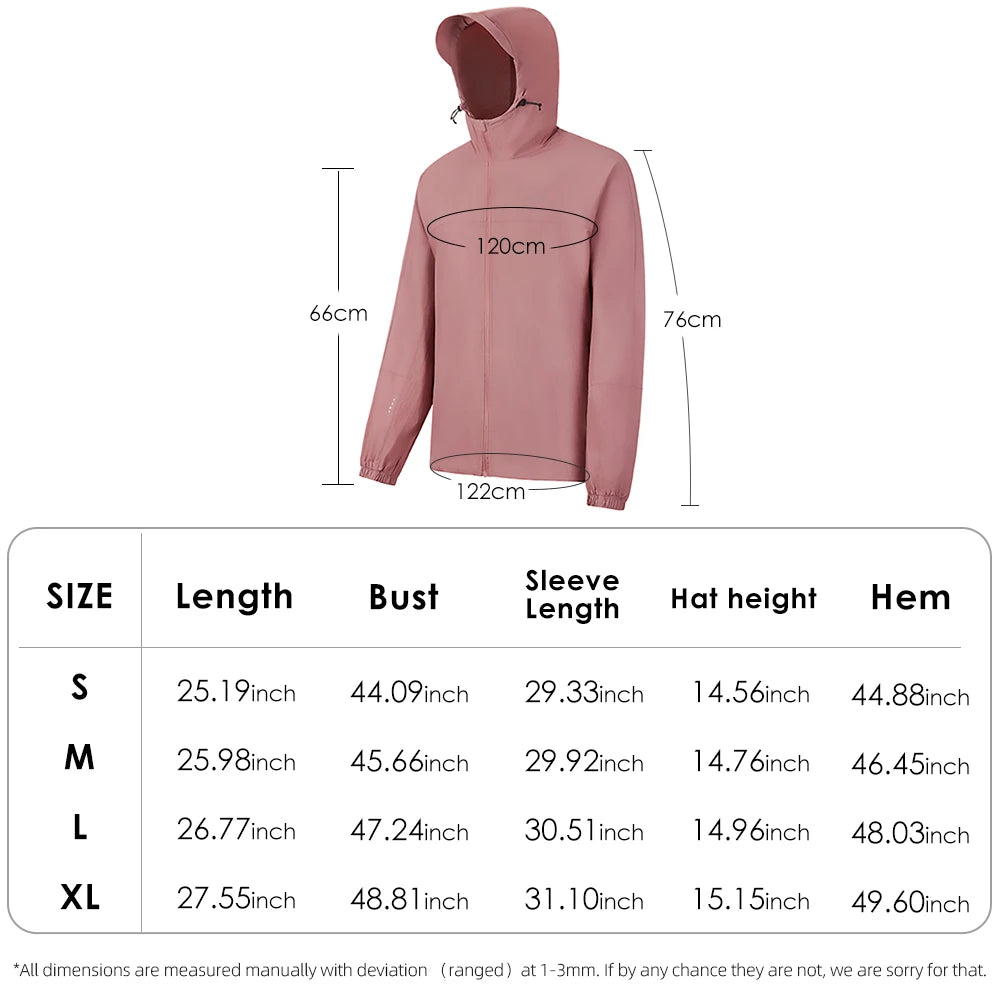 Unisex Hiking Jackets,UPF50+ Quick-Dry Cooling Windbreake,Outdoor Lightweight Packable Sun Jacket